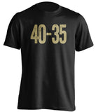 40-35 40 35 score from the vanderbilt commodores vs alabama crimson tide black shirt vandy fans