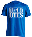 fuck the utes byu brigham cougars fan blue shirt uncensored