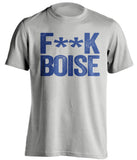 fuck boise state brigham young byu fan grey tshirt censored