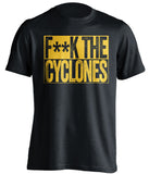 fuck the cyclones iowa hawkeyes fan black shirt censored