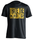 i hate the cyclones iowa hawkeyes fan black shirt