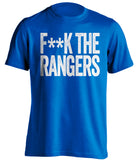 fuck the rangers toronto blue jays fan blue tshirt censored