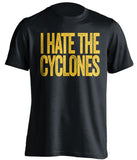 i hate the cyclones iowa hawkeyes fan black tshirt