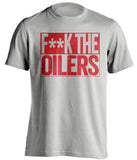 FUCK THE OILERS - Calgary Flames Fan T-Shirt - Box Design - Beef Shirts