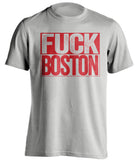 Fuck Boston - Boston Haters Shirt - Navy and Red - Box Design - Beef Shirts