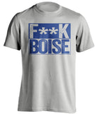 fuck boise state brigham young byu fan grey shirt censored