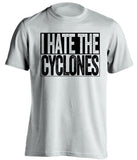 i hate the cyclones iowa hawkeyes fan white shirt