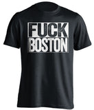 Fuck Boston - Boston Haters Shirt - Navy and White - Box Design - Beef Shirts
