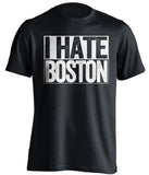 I Hate Boston - Boston Haters Shirt - Navy and White Ver - Box Design - Beef Shirts