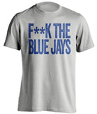 fuck the blue jays texas rangers fan grey tshirt censored