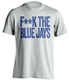 fuck the blue jays texas rangers fan white tshirt censored