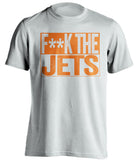 FUCK THE JETS - Miami Dolphins Fan T-Shirt - Box Design - Beef Shirts