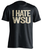 I Hate WSU - Washington Huskies Fan T-Shirt - Text Design - Beef Shirts