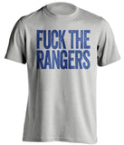 fuck the rangers toronto blue jays fan grey tshirt uncensored