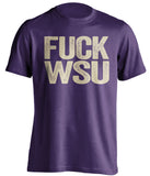 fuck WSU cougars washington cougars fan uncensored purple tshirt