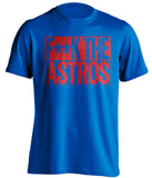 fuck the astros texas rangers fan blue shirt censored
