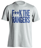 fuck the rangers toronto blue jays fan white tshirt censored