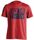 fuck the huskies gonzaga bulldogs red shirt uncensored