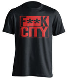 F**K CITY Manchester United FC black TShirt