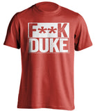 f*ck duke nc state wolfpack red shirt