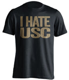 i hate usc notre dame fighting irish black tshirt