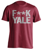 f**k yale harvard crimson red tshirt