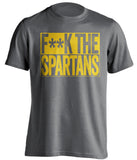 FUCK THE SPARTANS - Michigan Wolverines Fan T-Shirt - Box Design - Beef Shirts