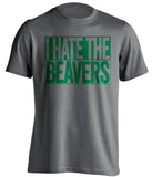 I Hate The Beavers - Oregon Ducks Fan T-Shirt - Box Design - Beef Shirts