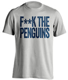 FUCK THE PENGUINS - Columbus Blue Jackets Fan T-Shirt - Text Design - Beef Shirts