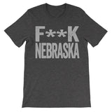 fuck nebraska dark grey apparel