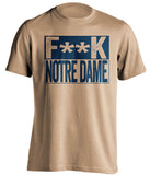 fuck notre dame old gold shirt pittsburgh panthers censored