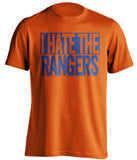 i hate the rangers NYI islanders fan orange shirt