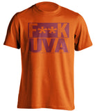 fuck uva orange and maroon tshirt censored