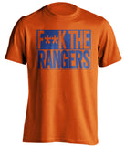 fuck the rangers NYI islanders fan censored orange shirt