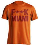 fuck miami censored orange tshirt for hokies fans