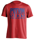 potvin sucks red and blue shirt rangers fans