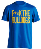 fuck the bulldogs censored blue tshirt sjsu fans