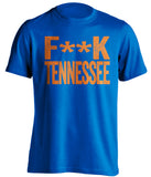 fuck tennessee vols florida gators blue tshirt censored