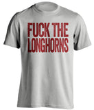 fuck the longhorns uncensored grey tshirt for aggies fans