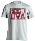 fuck uva white and maroon tshirt censored