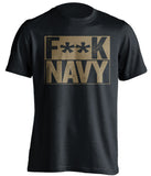 fuck navy black and old gold tshirt censored