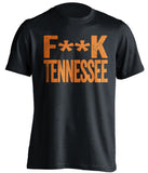 fuck tennessee vols florida gators black tshirt censored