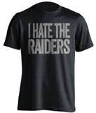 i hate the raiders oakland fan black shirt