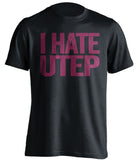 i hate utep nmsu fan black shirt