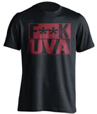 fuck uva black and maroon tshirt censored