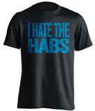 i hate the habs jets fan black shirt