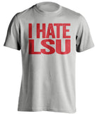 i hate lsu grey tshirt ull ragin cajuns fans