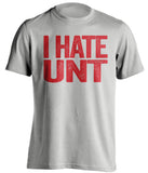 i hate unt texas SMU mustangs grey tshirt