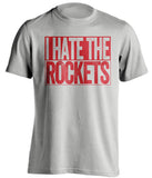 i hate the rockets portland blazers fan grey shirt
