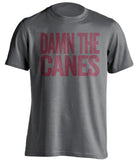 damn the canes florida state grey shirt